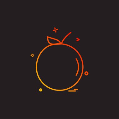 Meyve simgesi tasarım vektörü