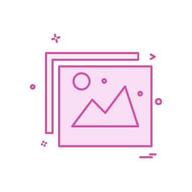 Görüntü simgesi tasarım, renkli vektör çizim