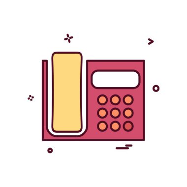 Telefon simgesi tasarım vektörü