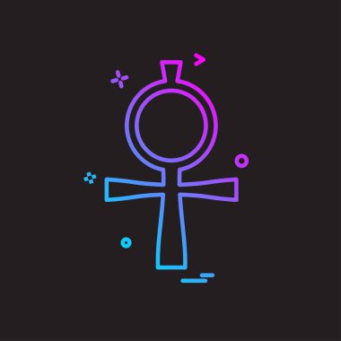 Çapraz simge tasarım vektörü