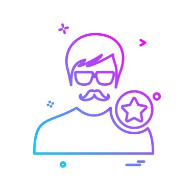 Avatar erkek simge tasarım vektörü 