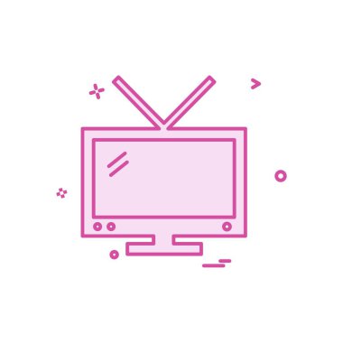 TV simgesi tasarım vektörü
