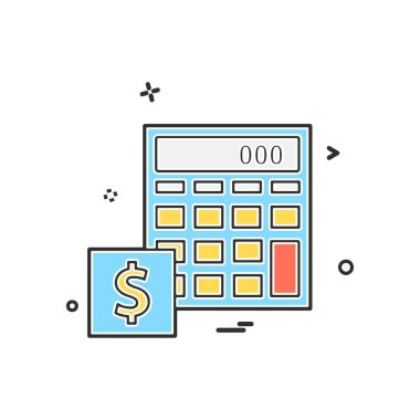 Hesap makinesi simgesi tasarım vektörü