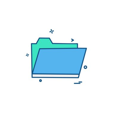 Klasör simge tasarlamak vektör