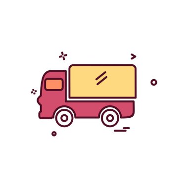 Kamyon simgesi tasarım vektörü