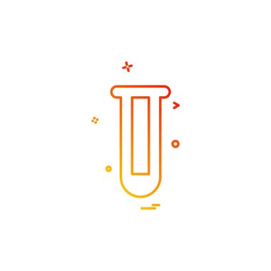 Test tübü simge tasarım vektörü