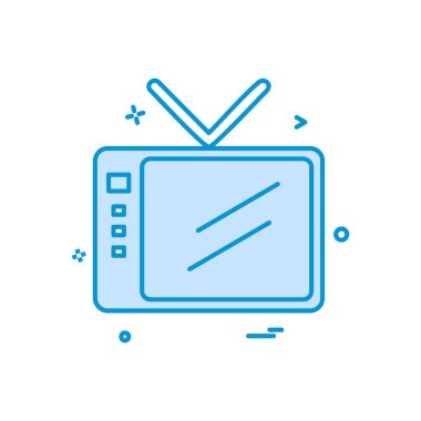 TV simgesi tasarım vektörü
