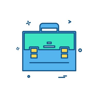 Evrak Çantası'nı simge tasarlamak vektör 