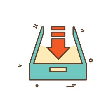 Simgesi tasarım, renkli vektör çizim İndiriyor