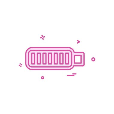 Batarya simgesi tasarım vektörü