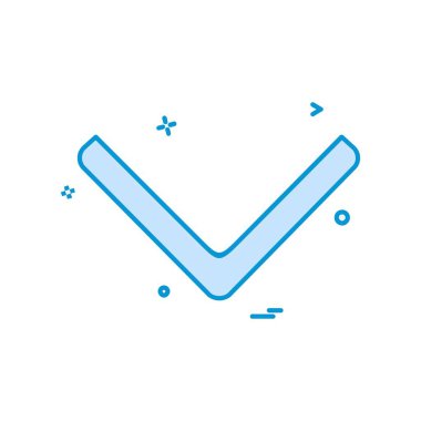 Aşağı ok simgesi tasarım vektörü