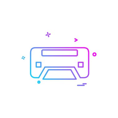 Yazıcı simgesi tasarım, vektör çizim