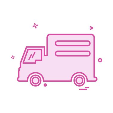 Kamyon simgesi tasarım vektörü