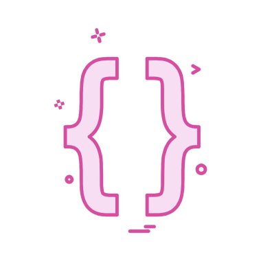 Kod simgesi tasarım vektörü