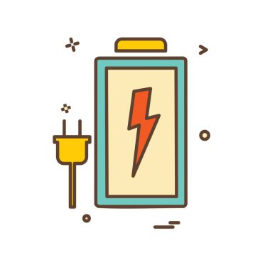 Batarya simgesi tasarım vektörü