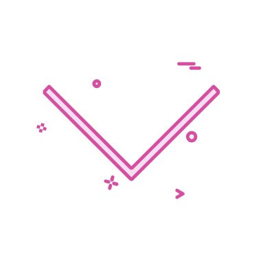 Aşağı ok simgesi tasarım vektörü