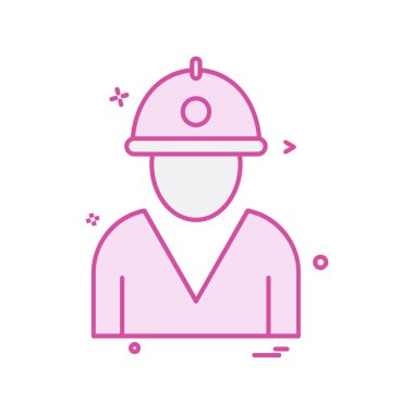 Çalışma araçlar simgesi tasarım, renkli vektör çizim 