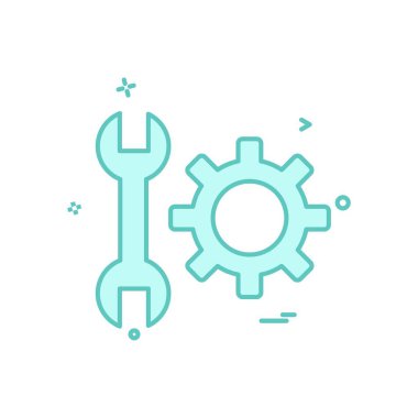 Simge vektör tasarımı ayarlama anahtarı dişli