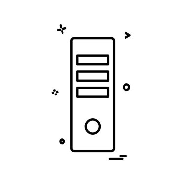 İşlemci simgesi tasarım vektörü