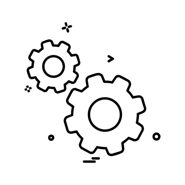 Getriebe Symbol Design Vektor Illustration — Stockvektor