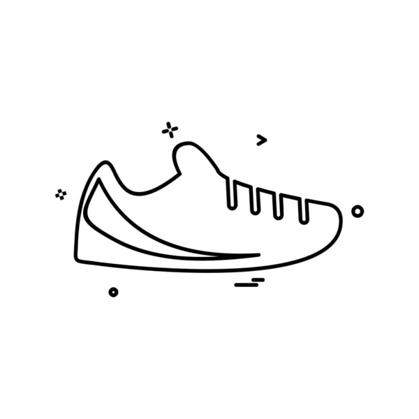 Conception Chaussures Icône Illustration Vectorielle Colorée — Image vectorielle
