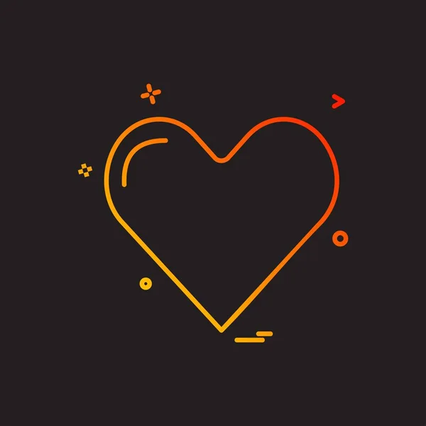 Heart Icon Design Illustrazione Vettoriale San Valentino — Vettoriale Stock