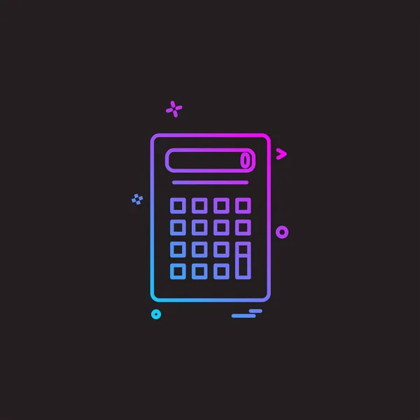 Ilustração Vetor Projeto Ícone Calculadora — Vetor de Stock