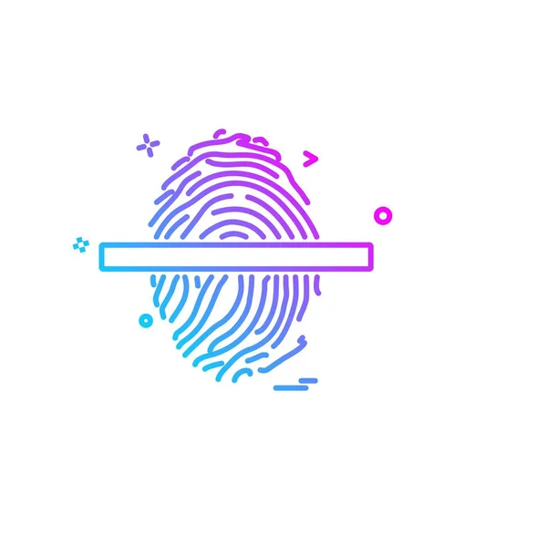 Stock vector Fingerprint icon design vector 