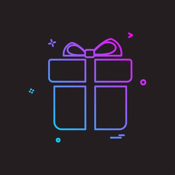 Geschenkbox Symbol Design Vektor Illustration — Stockvektor