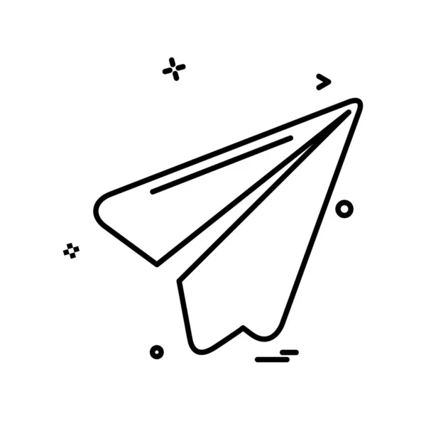紙飛行機のアイコン デザインのベクトル — ストックベクタ