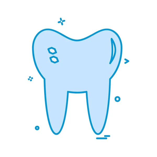 Ilustração Vetor Ícone Dente Humano — Vetor de Stock