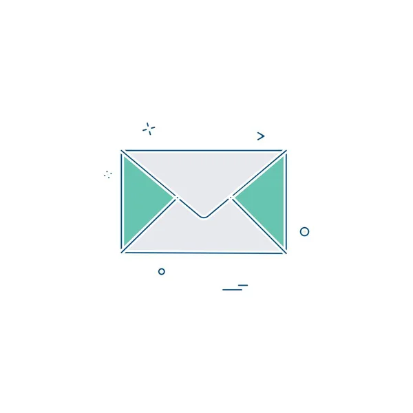 Mail Icon Design Bunte Vektorillustration — Stockvektor