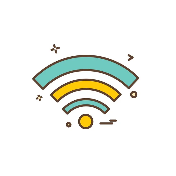 Wifi Icono Diseño Vector — Archivo Imágenes Vectoriales