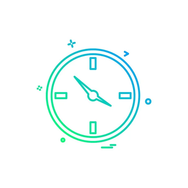 Uhr Flache Icon Vektor Illustration — Stockvektor