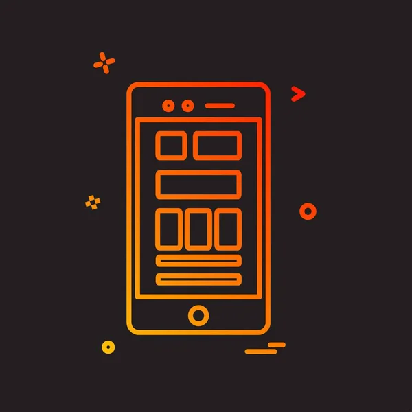 Smartphone Symbol Design Vektor Illustration — Stockvektor