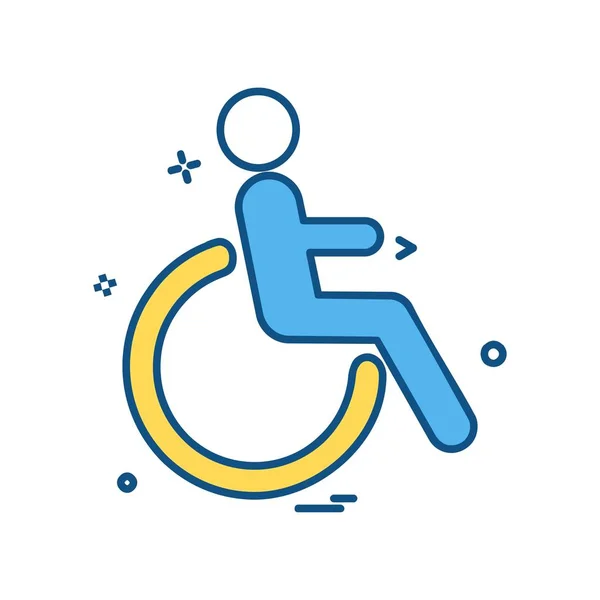 Handicapped Icon Design Vector — Stock Vector