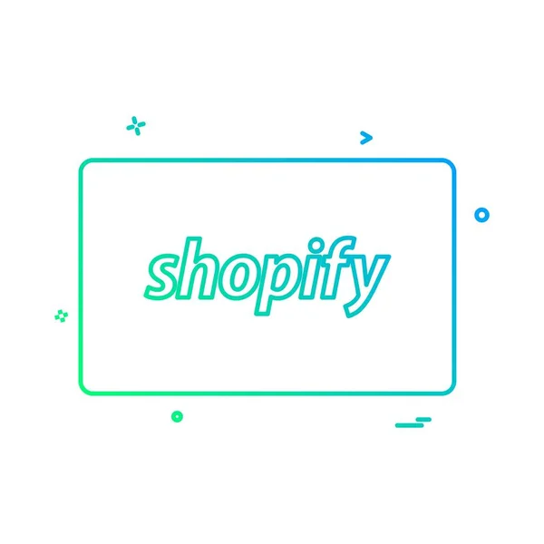 Shopify Pictogram Ontwerp Vector — Stockvector