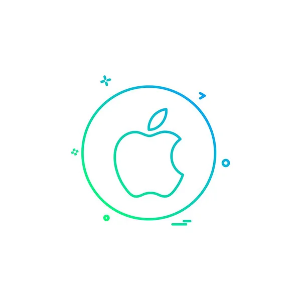 Média Hálózat Társadalmi Apple Ikonra Vector Design — Stock Vector