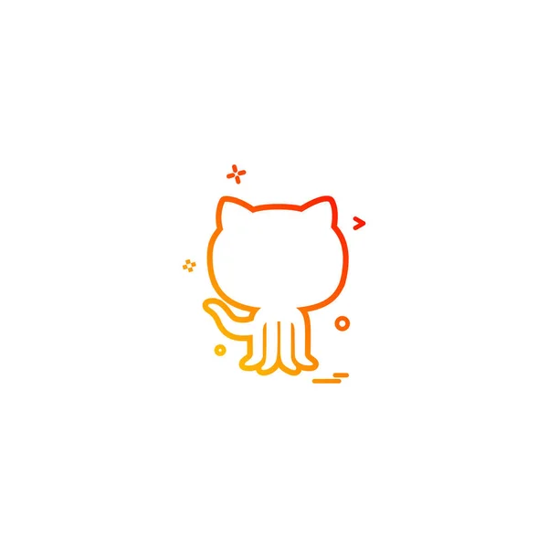 Github Ikon Design Vektorillustration — Stock vektor