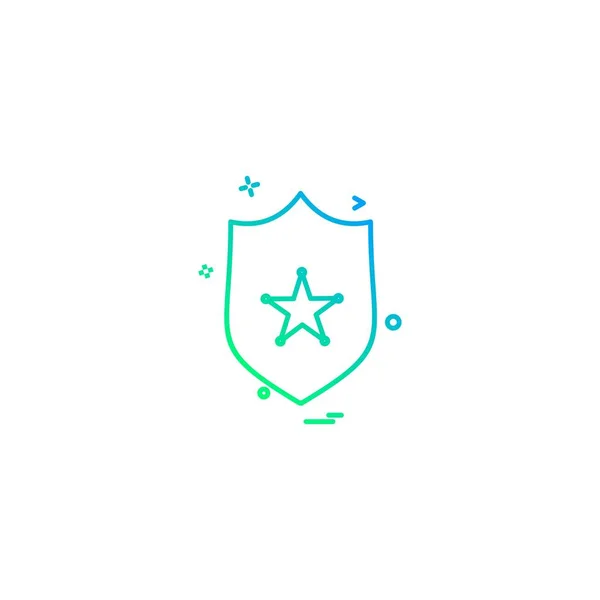 Scheild Icon Designvektor — Stockvektor