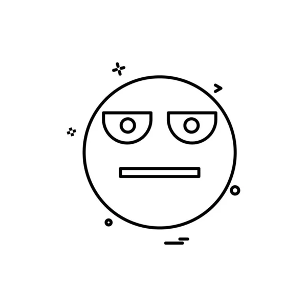 Emoji Simgesi Tasarım Vektör Çizim — Stok Vektör
