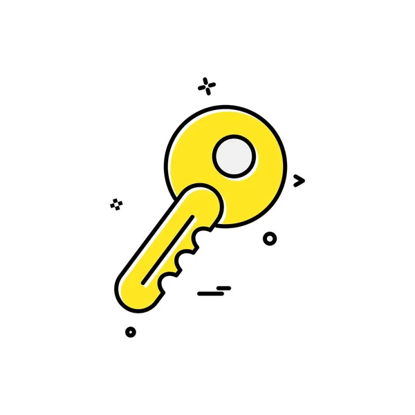 Key Icon Design Vector Illustration — Stock Vector