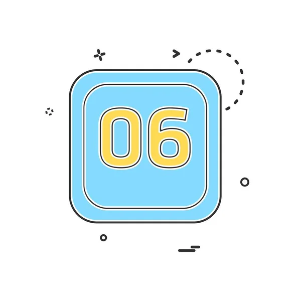 Date Calender Icon Design Vector — Stock Vector