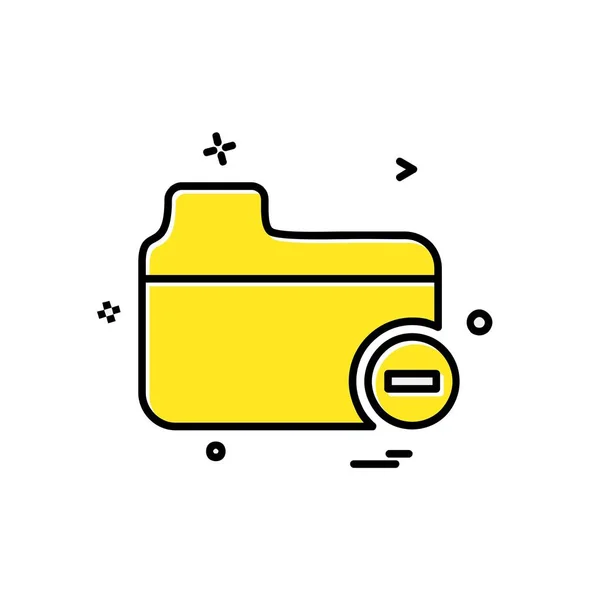 Ordner Icon Design Vektor Illustration — Stockvektor