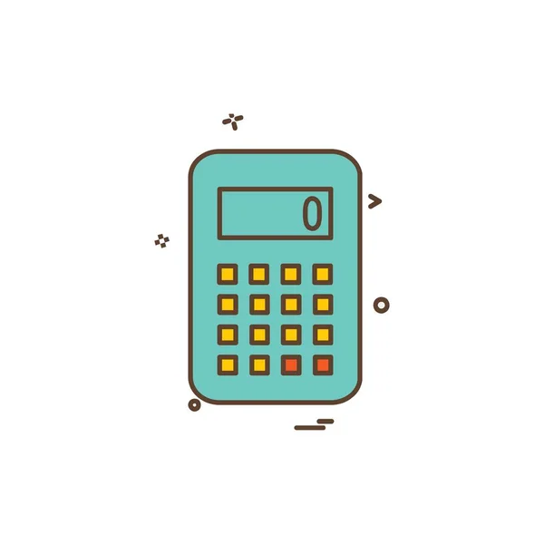 Calculadora Icono Diseño Vector — Vector de stock