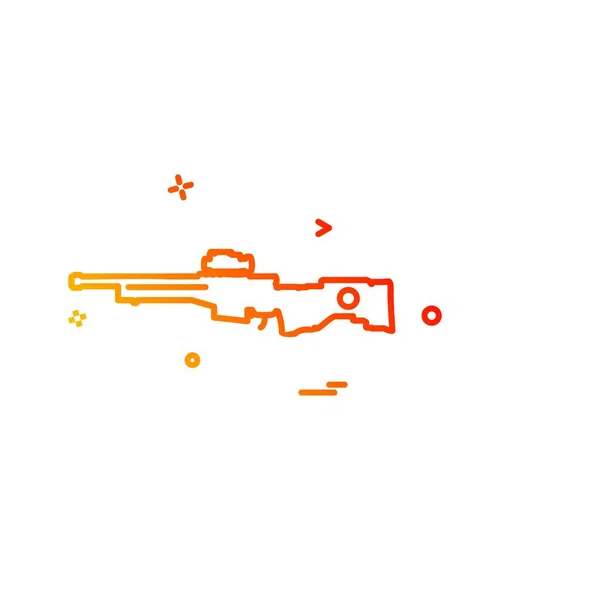 Pistola Icono Plano Vector Ilustración — Vector de stock