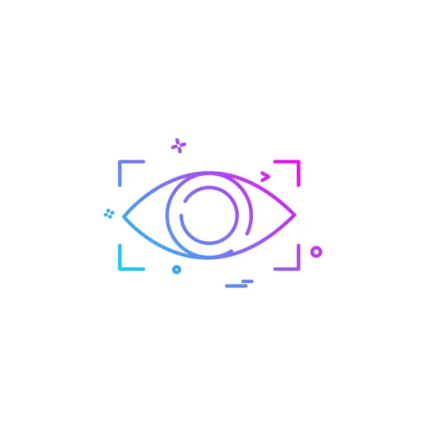 Ojo Icono Diseño Vector — Vector de stock