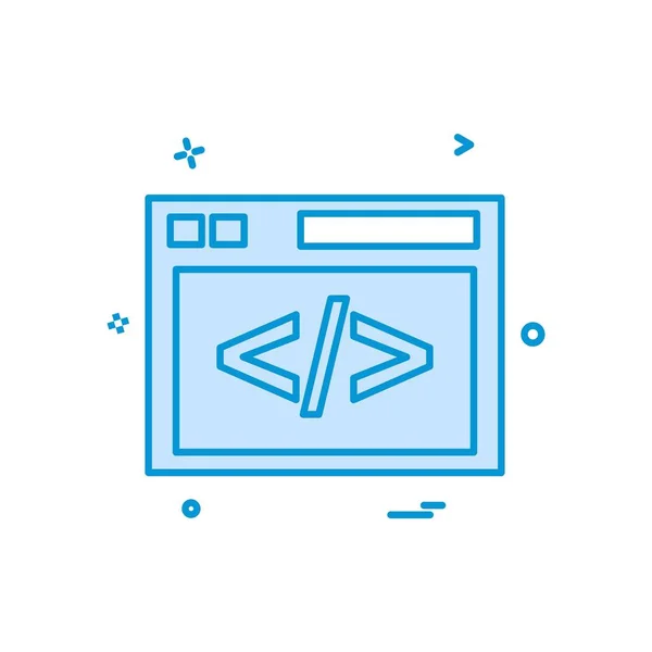 Code Icon Designvektor — Stockvektor