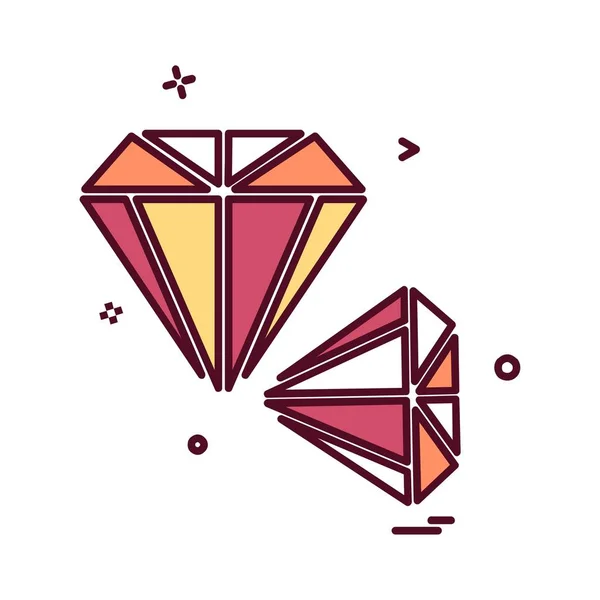 Diamant Pictogram Ontwerp Vector — Stockvector