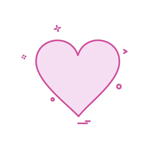 ハート アイコン デザイン バレンタインデーのためのベクトル図 — ストックベクタ